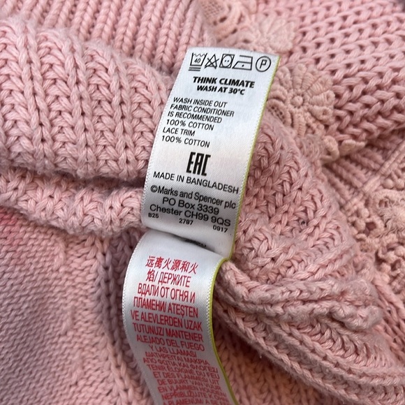 M&S Collection Light Pink Heavier Knit Pullover Sweater Size 8 (UK) - Picture 7 of 10